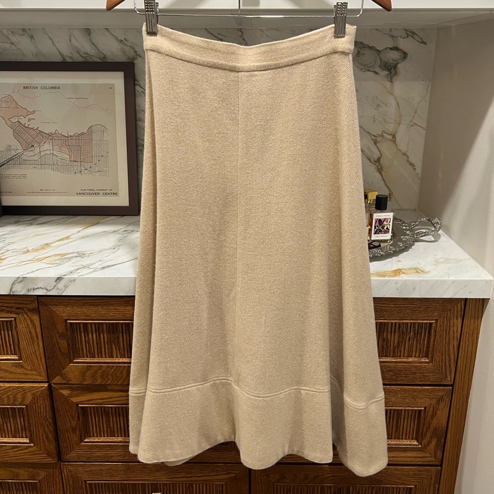 CO Cream A-Line Midi Skirt XS